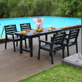 HDPE Outdoor Patio Dining Set - Table and Four Chairs