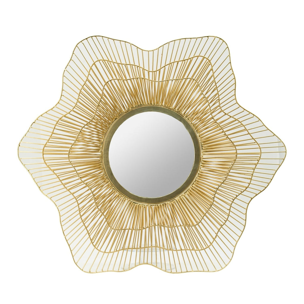 D27x2.4' Metal Starburst Wall Mirror, Wall Mounted Home Decor