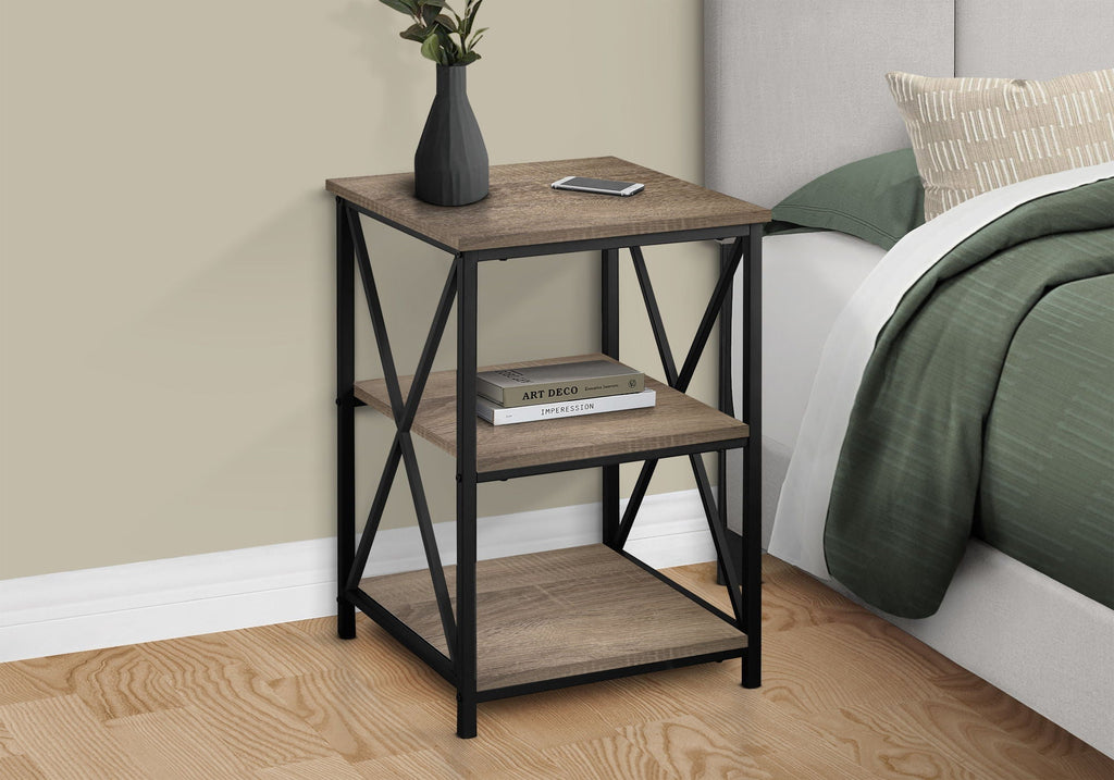 3 Tier Accent Table Side Marble Look Contemporary & Modern