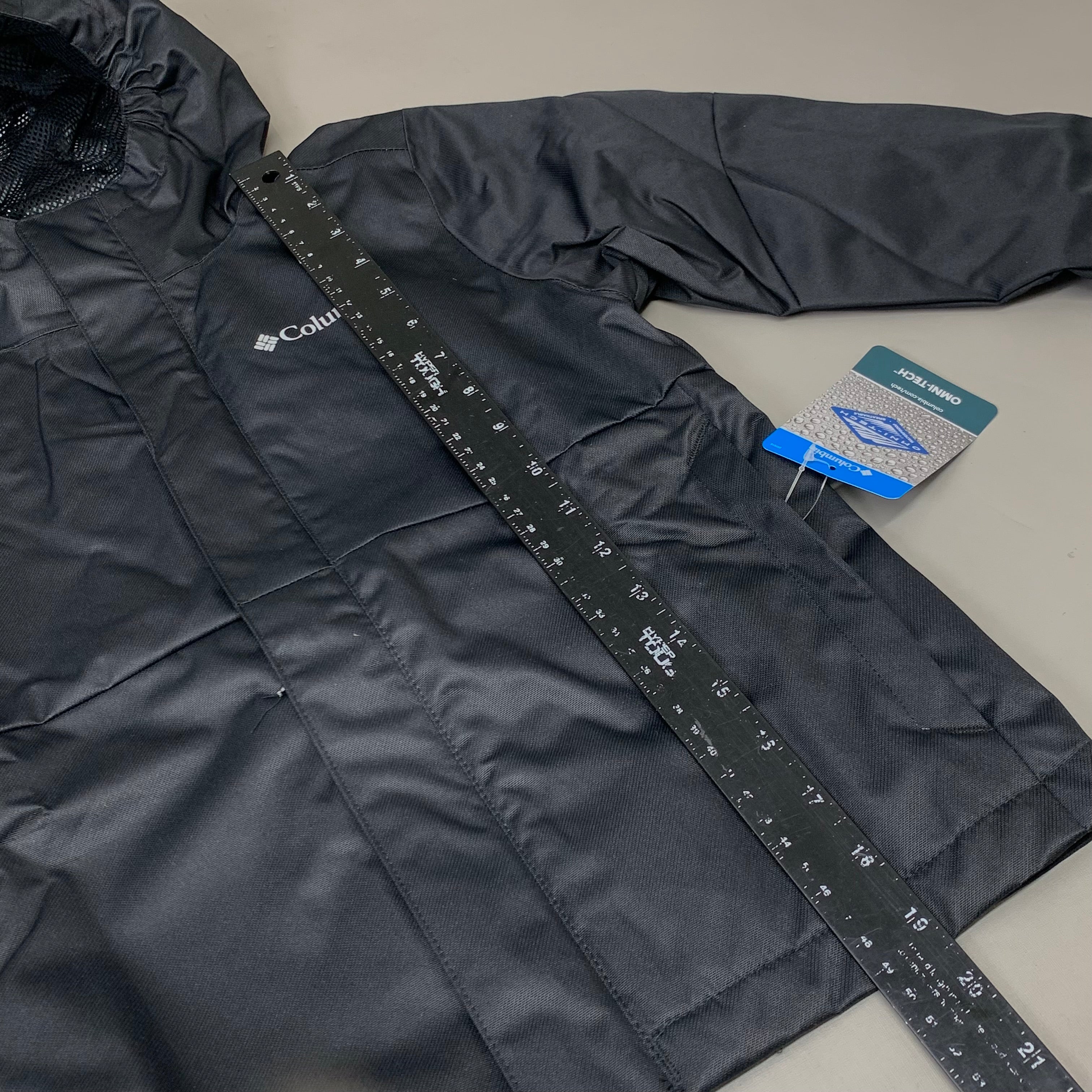 COLUMBIA Reflective Detail Hikebound Jacket Boys Youth Sz XS Black SB6647-010