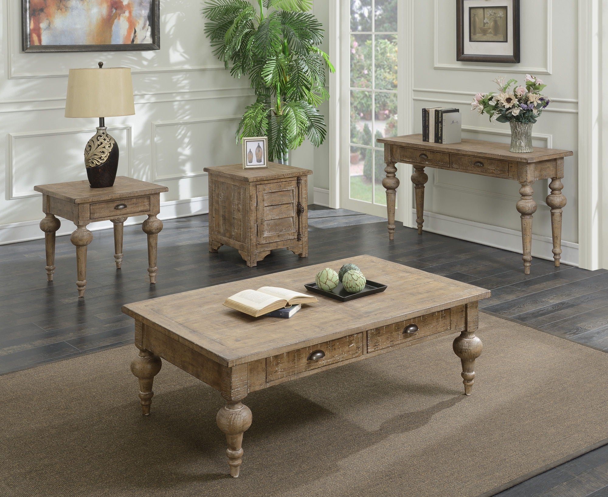 Chair Side Table - Taupe