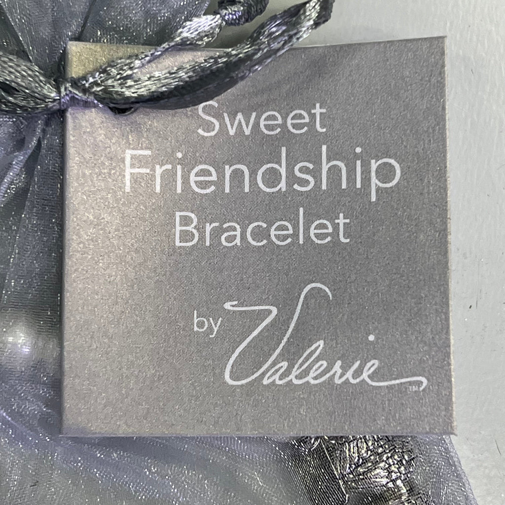 VALERIE PARR HILL  Angel Wing Heart & Pearl Friendship Bracelets Sz Small Green