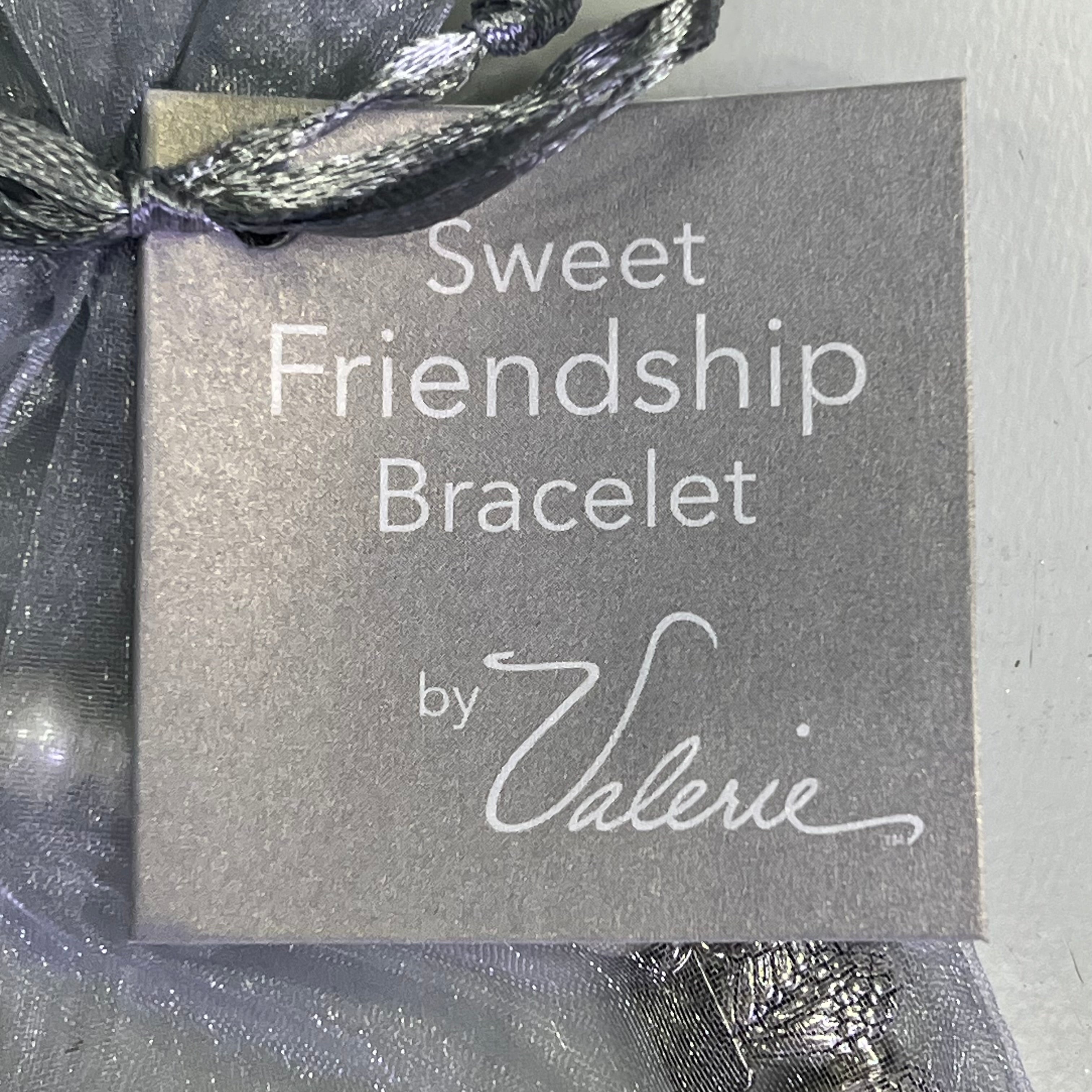 VALERIE PARR HILL  Angel Wing Heart & Pearl Friendship Bracelets Sz Small Green