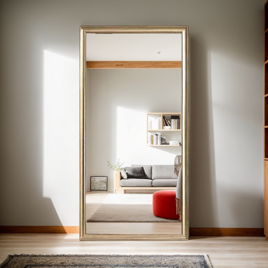 70' x 32' Gold Full Length Floor Mirror with PS Frame