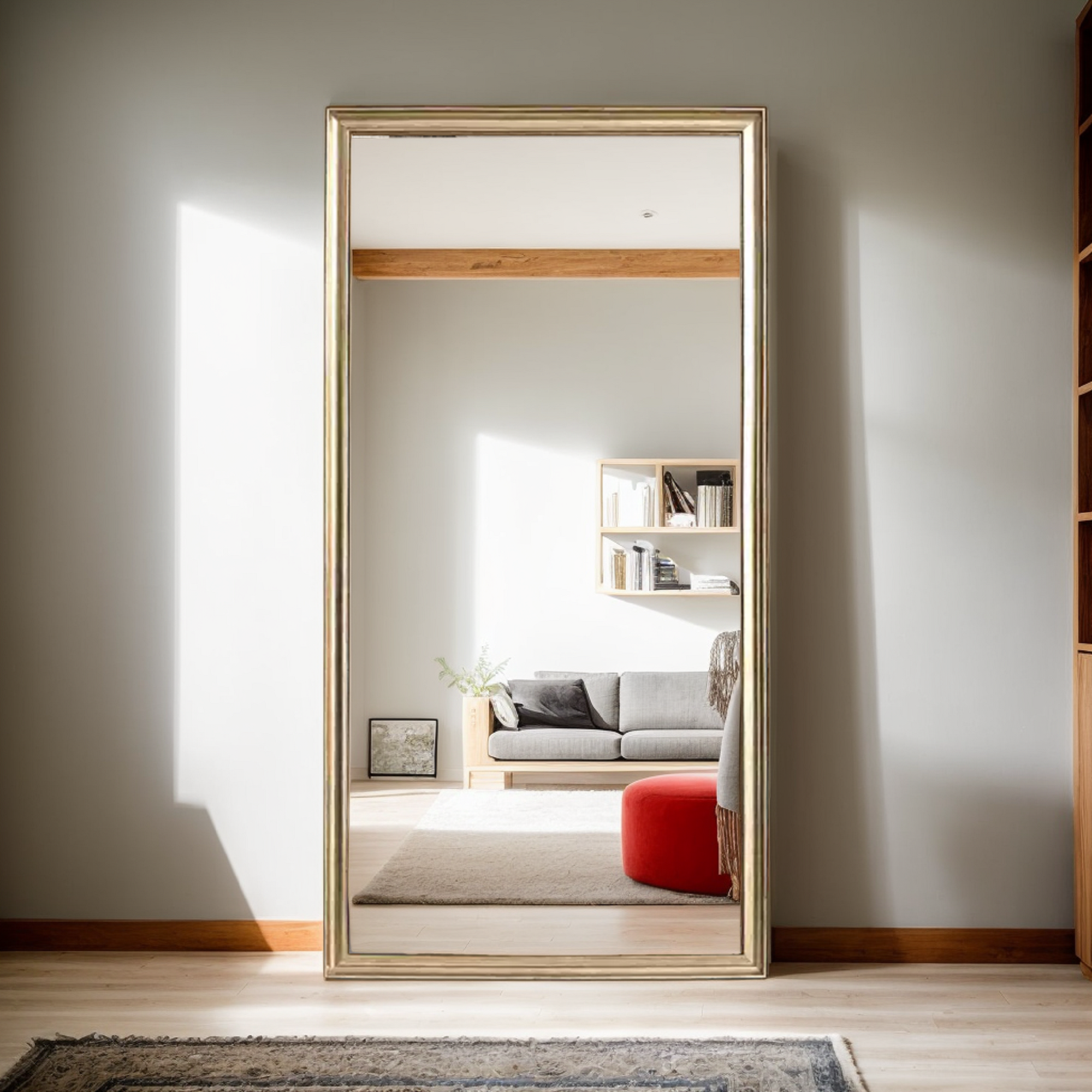 70' x 32' Gold Full Length Floor Mirror with PS Frame