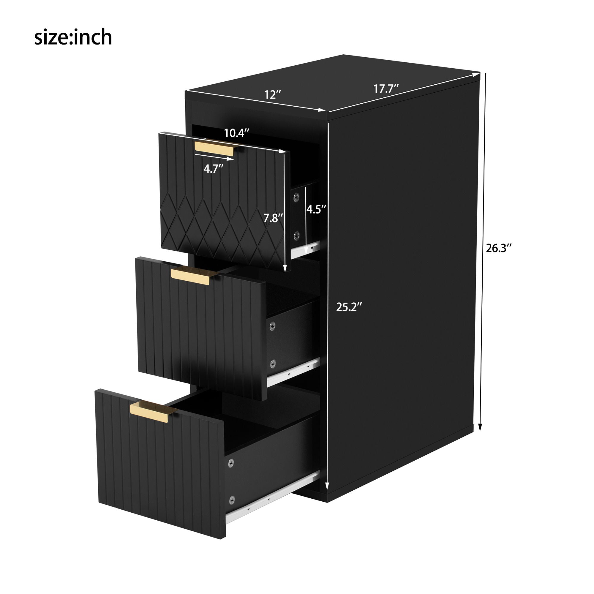 Modern Wall Mounted Floating Cabinet with Drawers for Bathroom