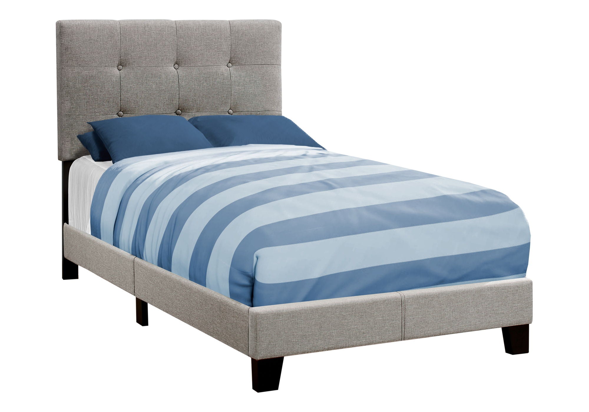 Transitional Upholstered Bed Frame