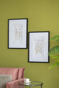 Set of 2 Wall Arts with Black Frames
