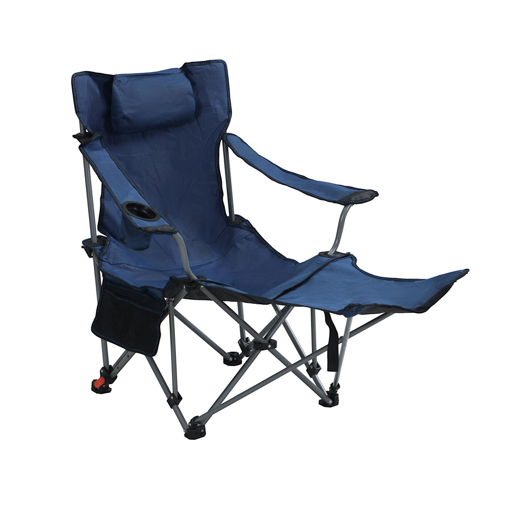 Outdoor Folding Adjustable Reclining Camping Chair with Cup Holder