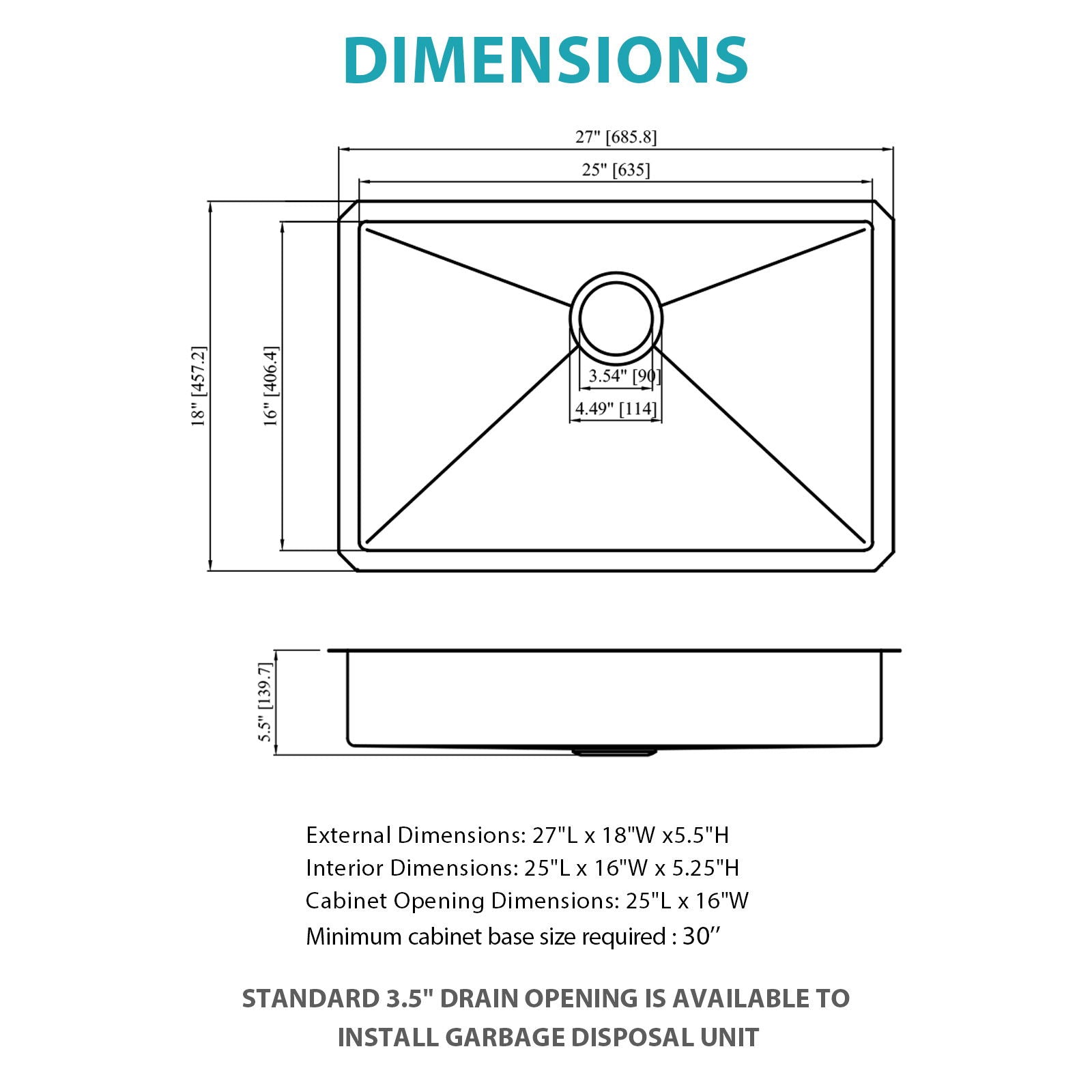 Undermount Sink Low Depth Single Bowl