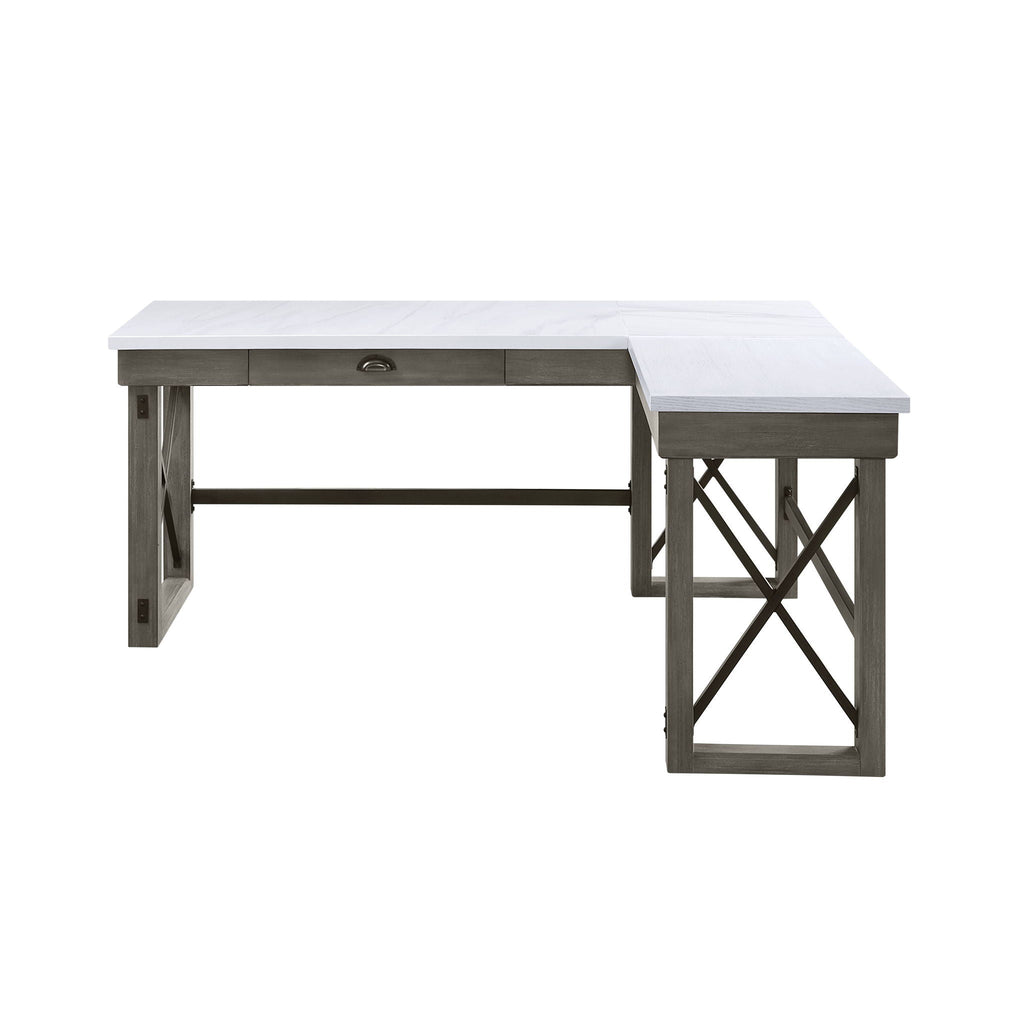 Talmar Marble Top Weathered Writing Desk With Lift Top