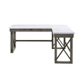 Talmar Marble Top Weathered Writing Desk With Lift Top