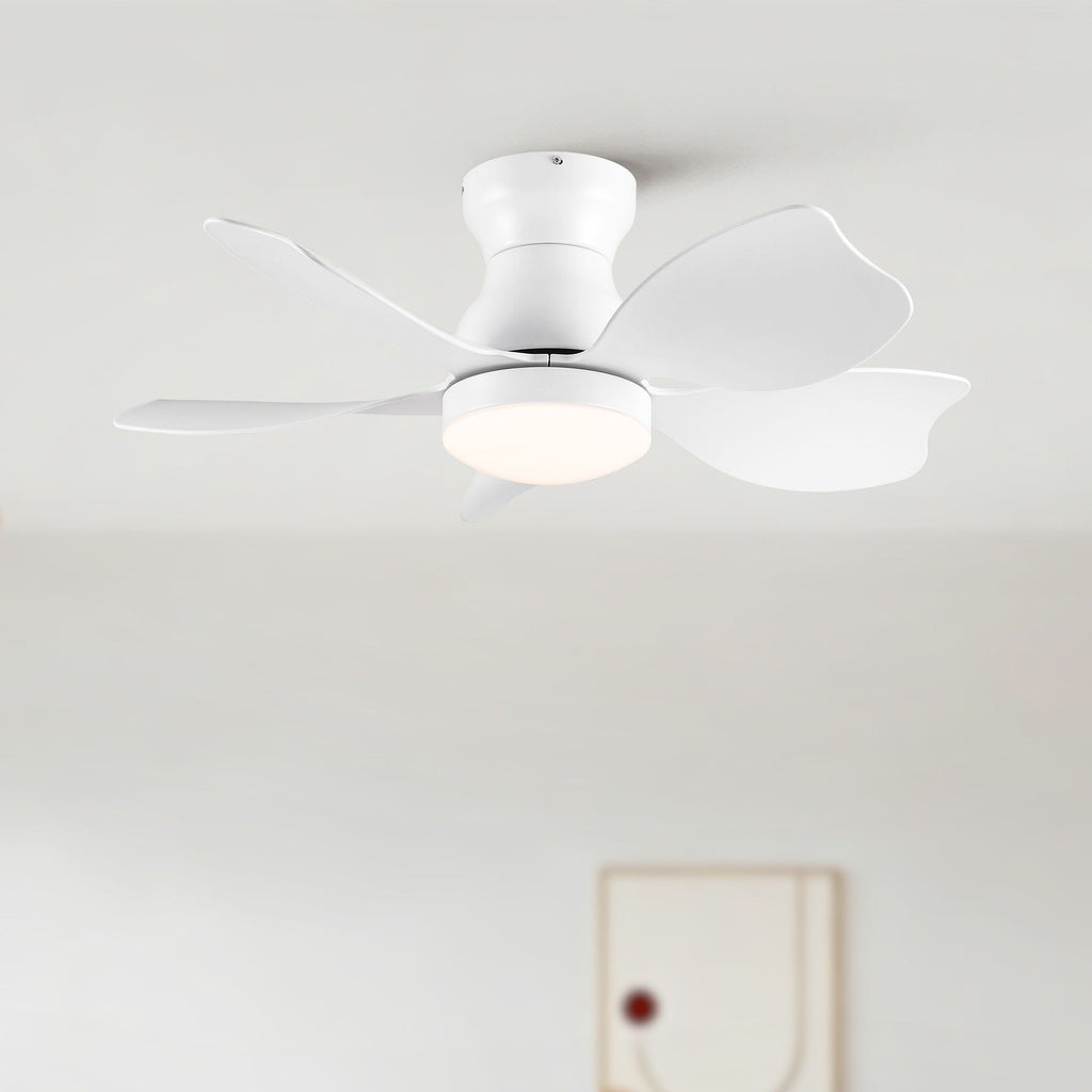 Low Profile Flush Mount Ceiling Fan With Light