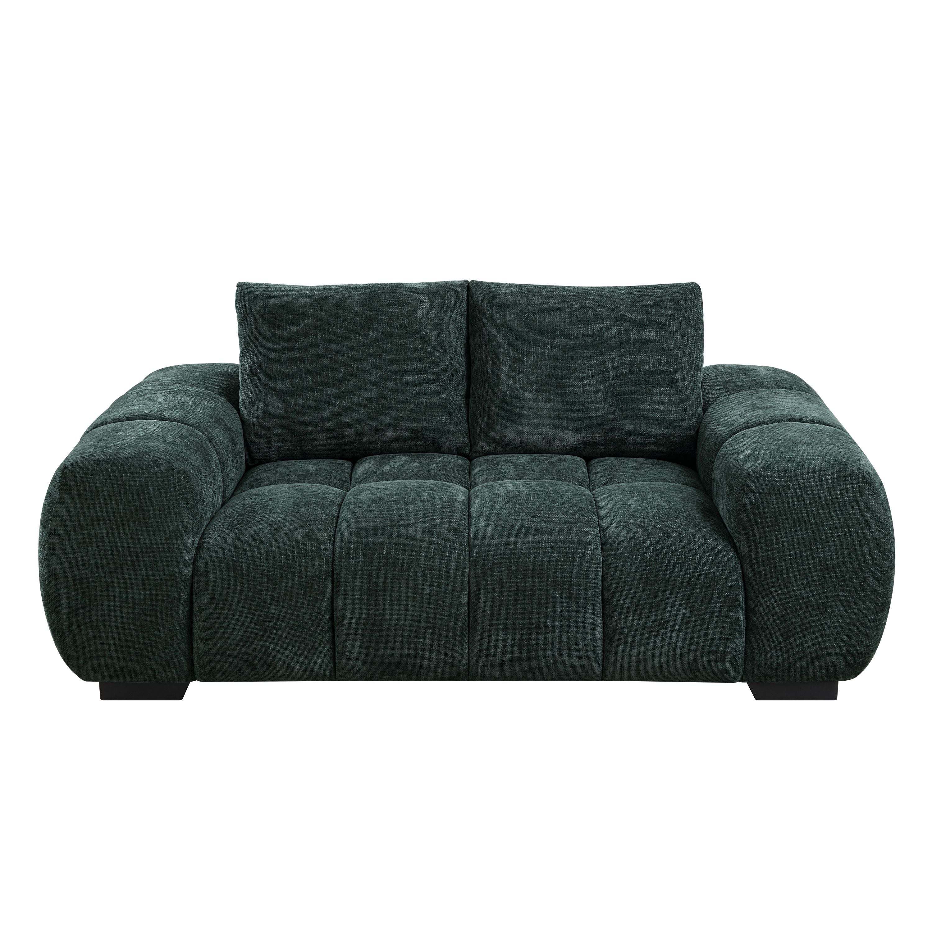 Ferrand Green Chenille Loveseat