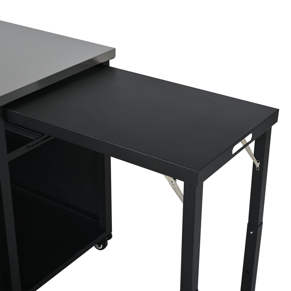 Foldable Outdoor Prep Station BBQ Cart Patio Dining Cart