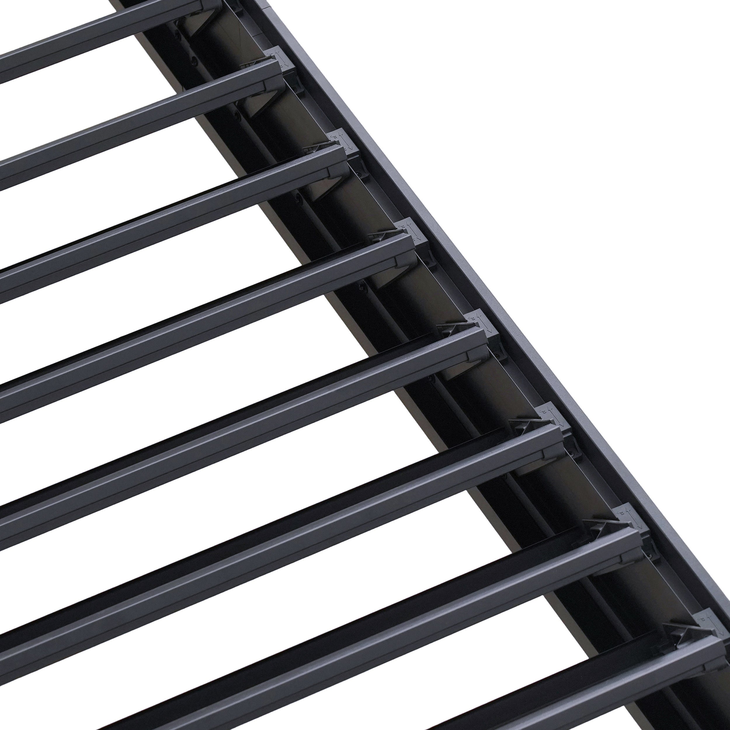 Byron Black Outdoor Pergola Aluminum with Adjustable Louvered Roof