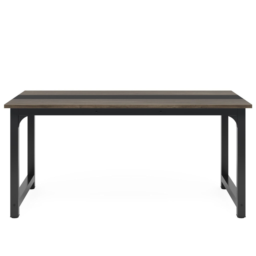 Large Computer Desk With Steel Frame for Home Office Workstation