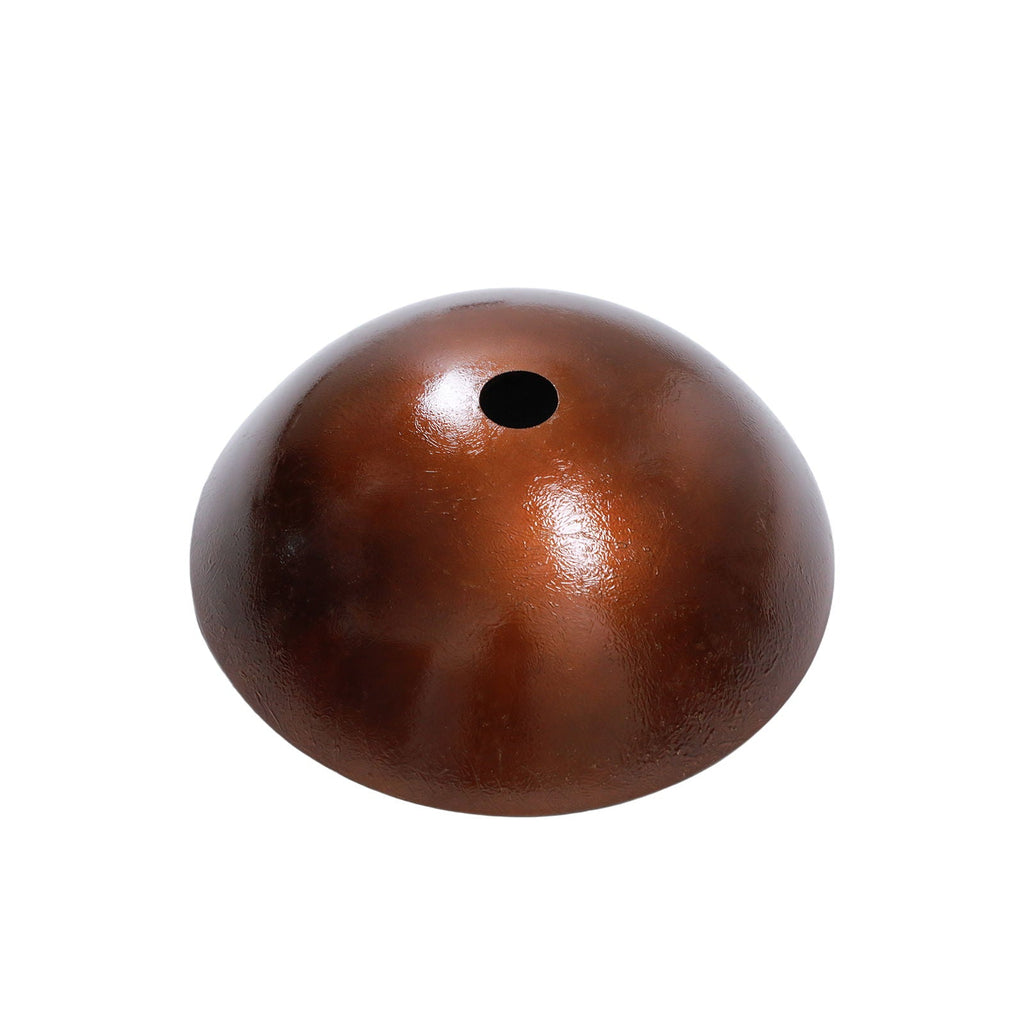 Vessel Bathroom Sink With Pop Up Drain, Round Bowl For Vanity Smooth - Brown