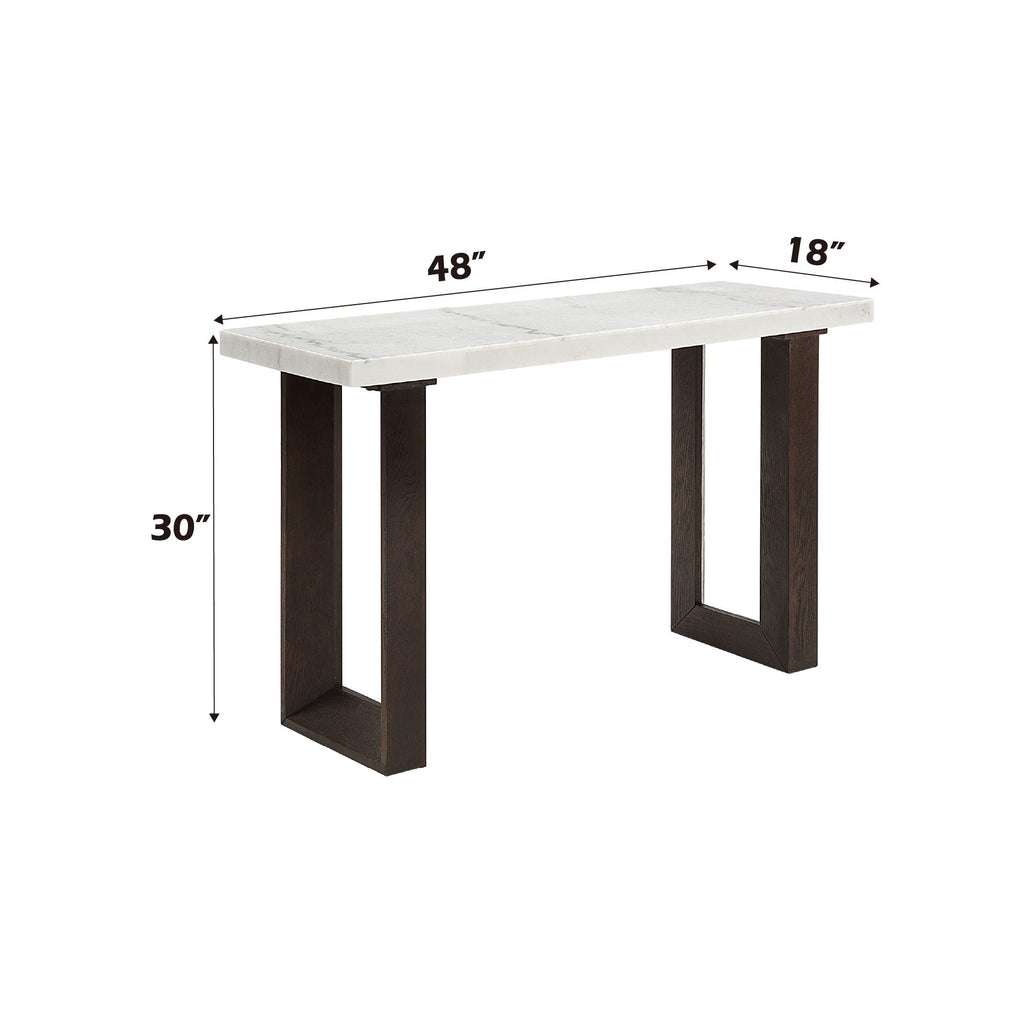 Edwyn Natural Marble Top End Table