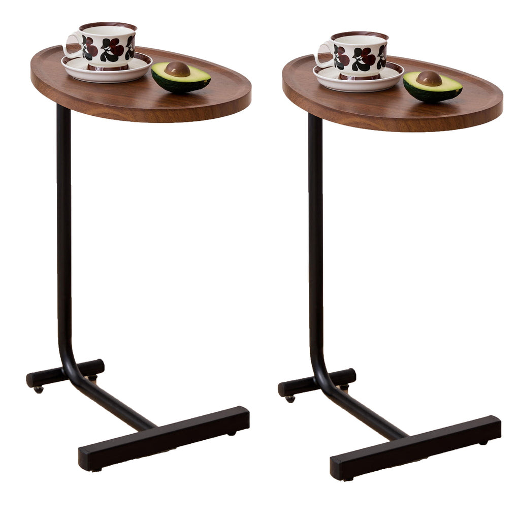 C-Shaped Side Table for Sofa and Bedroom