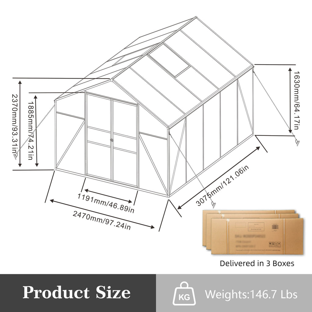 Gain Height Windproof All Season Outdoor Garden Shelter