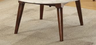 Gasha Coffee Table - White Marble / Walnut