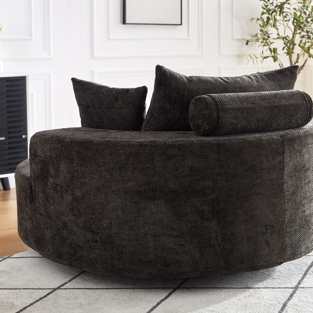 55'' Chenille Foam Single Swivel Chair
