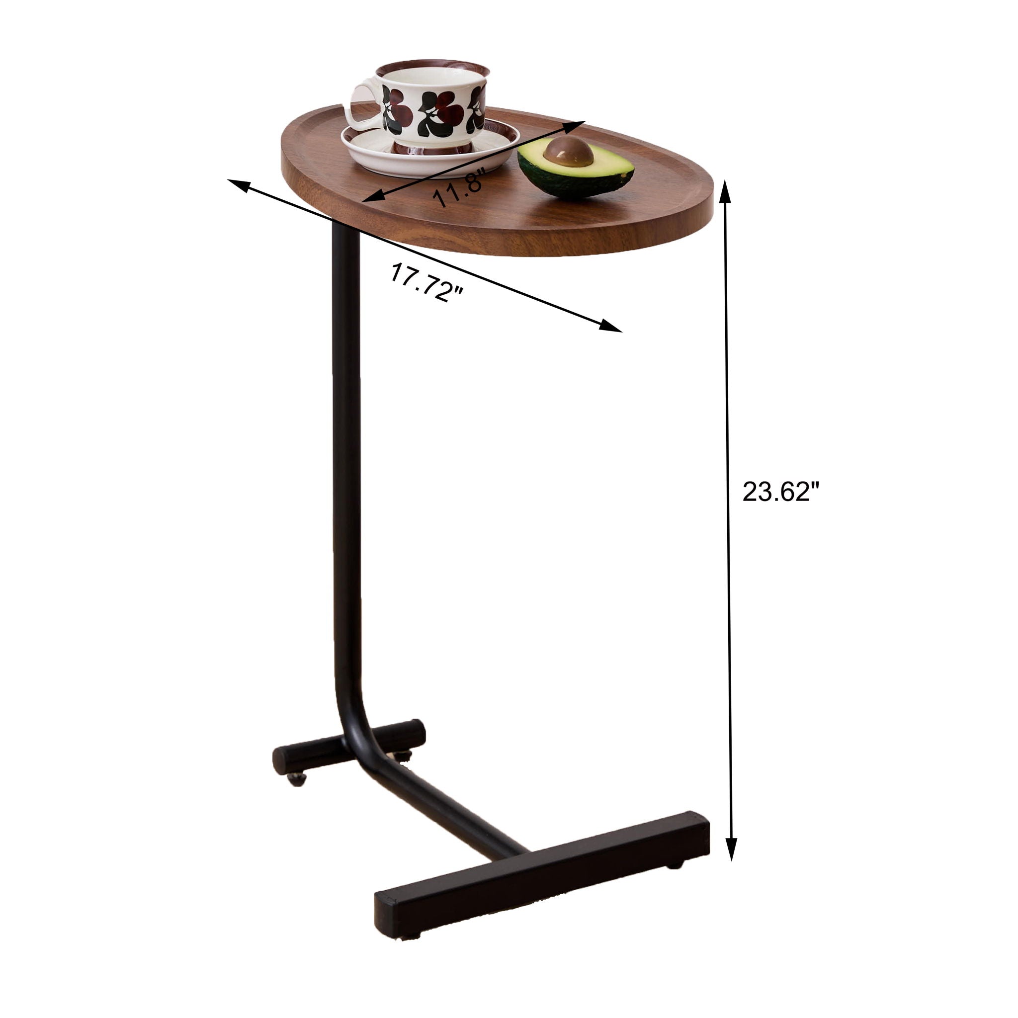 C-Shaped Side Table for Sofa and Bedroom