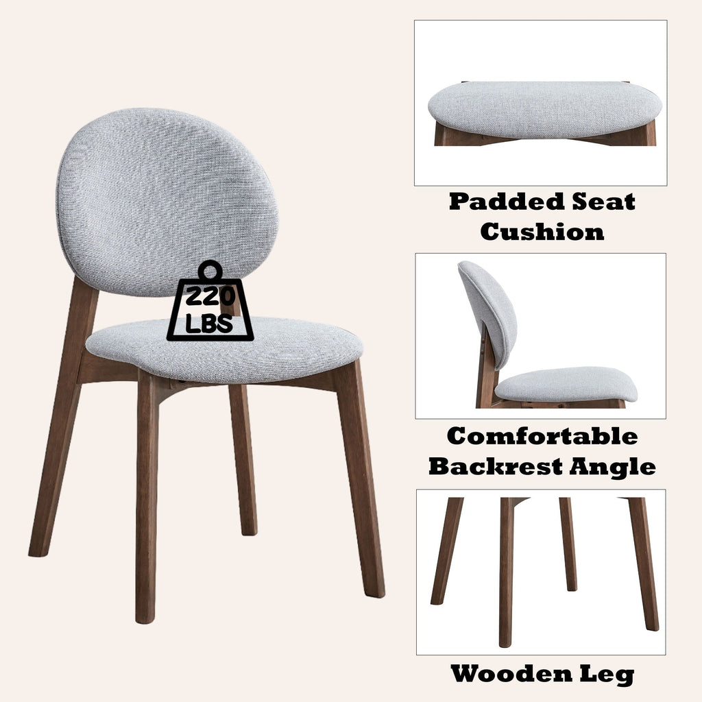 Hadasa Side Chair, Elegant Upholstery (Set of 2)