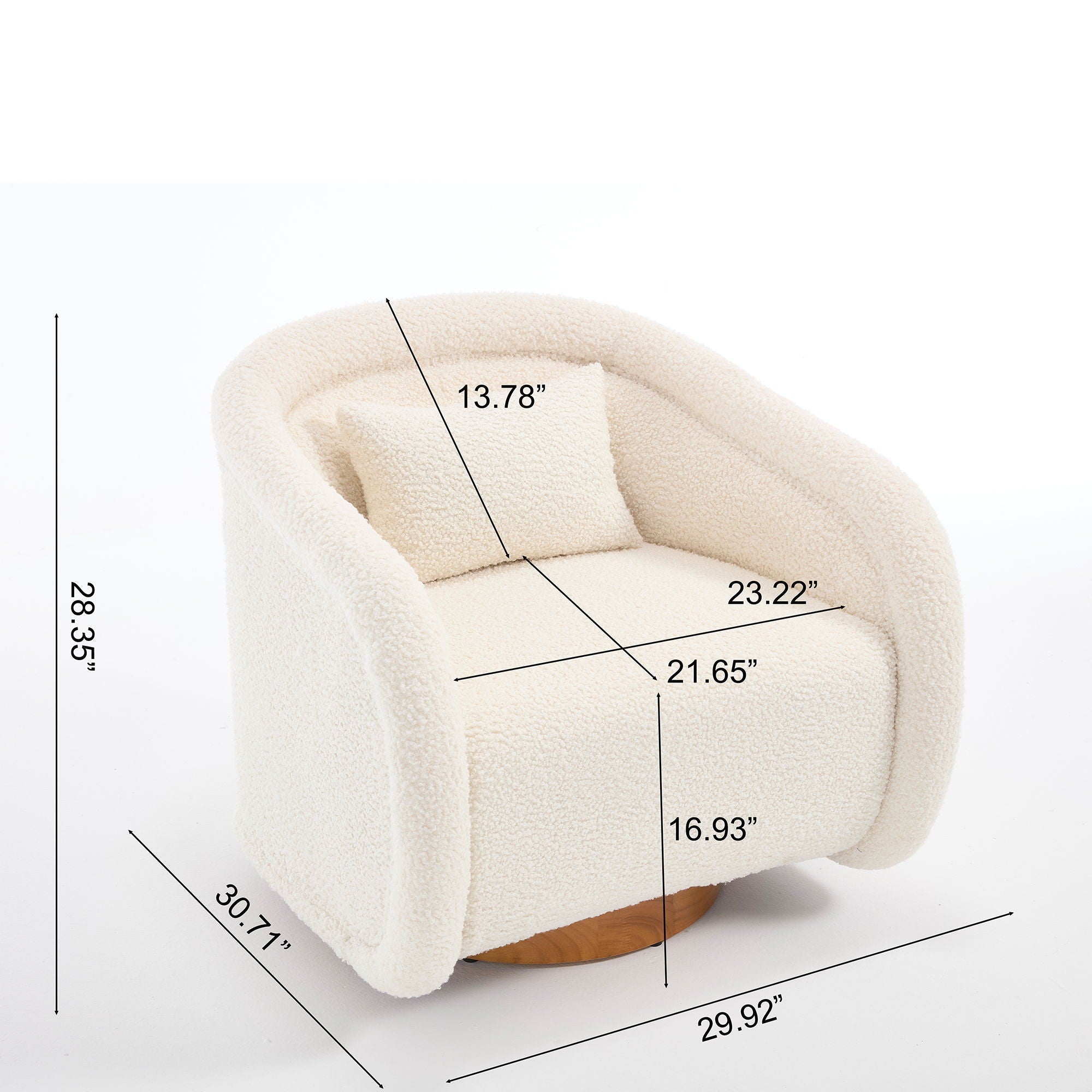 Swivel Accent Chair With 360 Degree Rotating