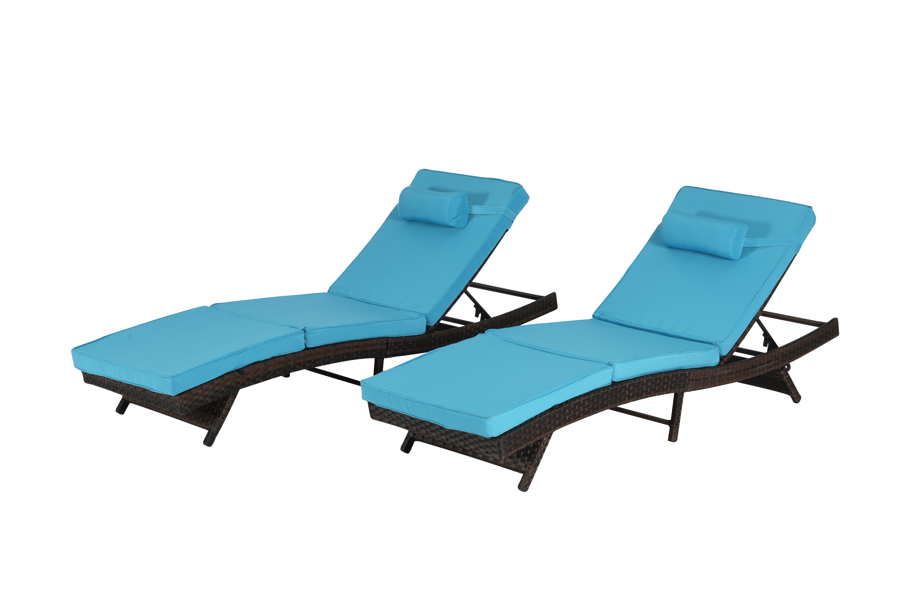 Outdoor Wicker Reclining Chair Set of 2