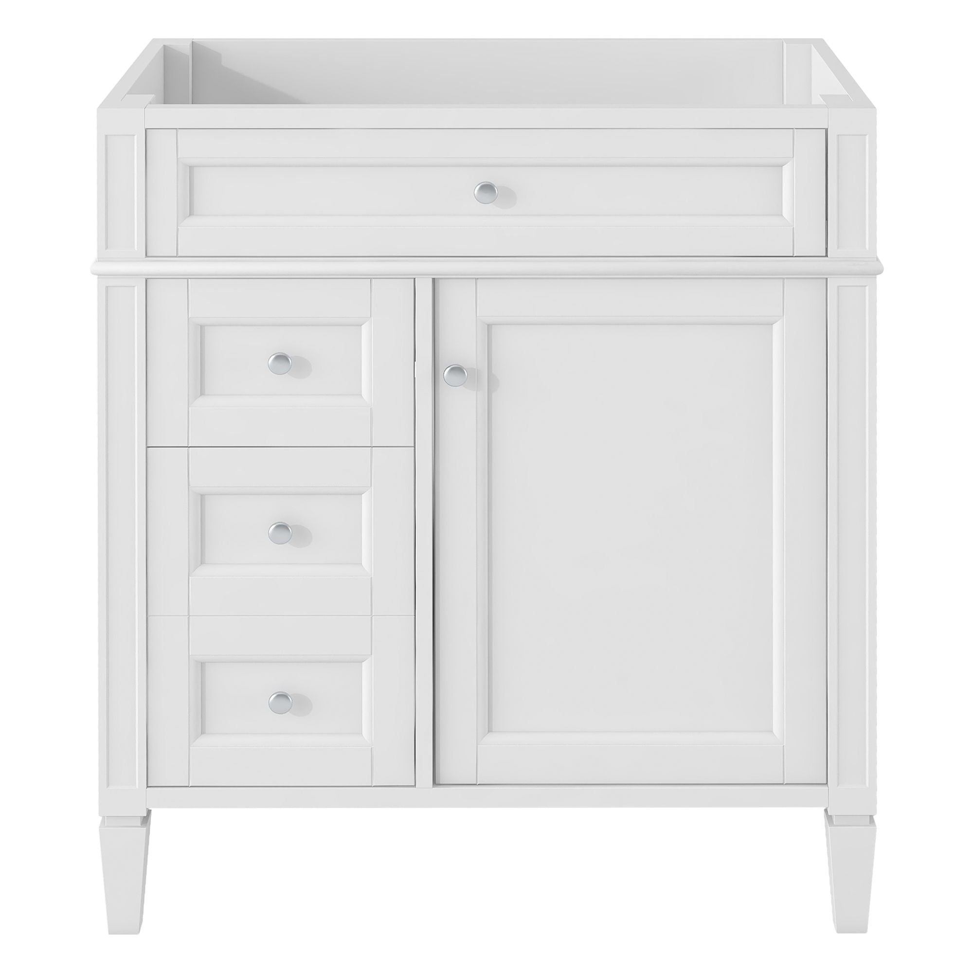 Bathroom Vanity With 2 Drawers and Tip-Out Storage Cabinet