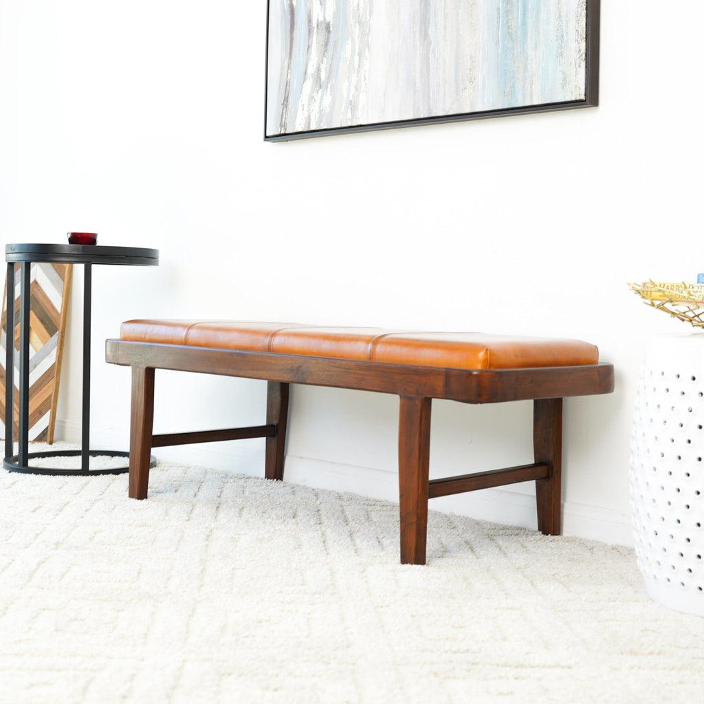 Maddox - Bench - Rustic / Tan