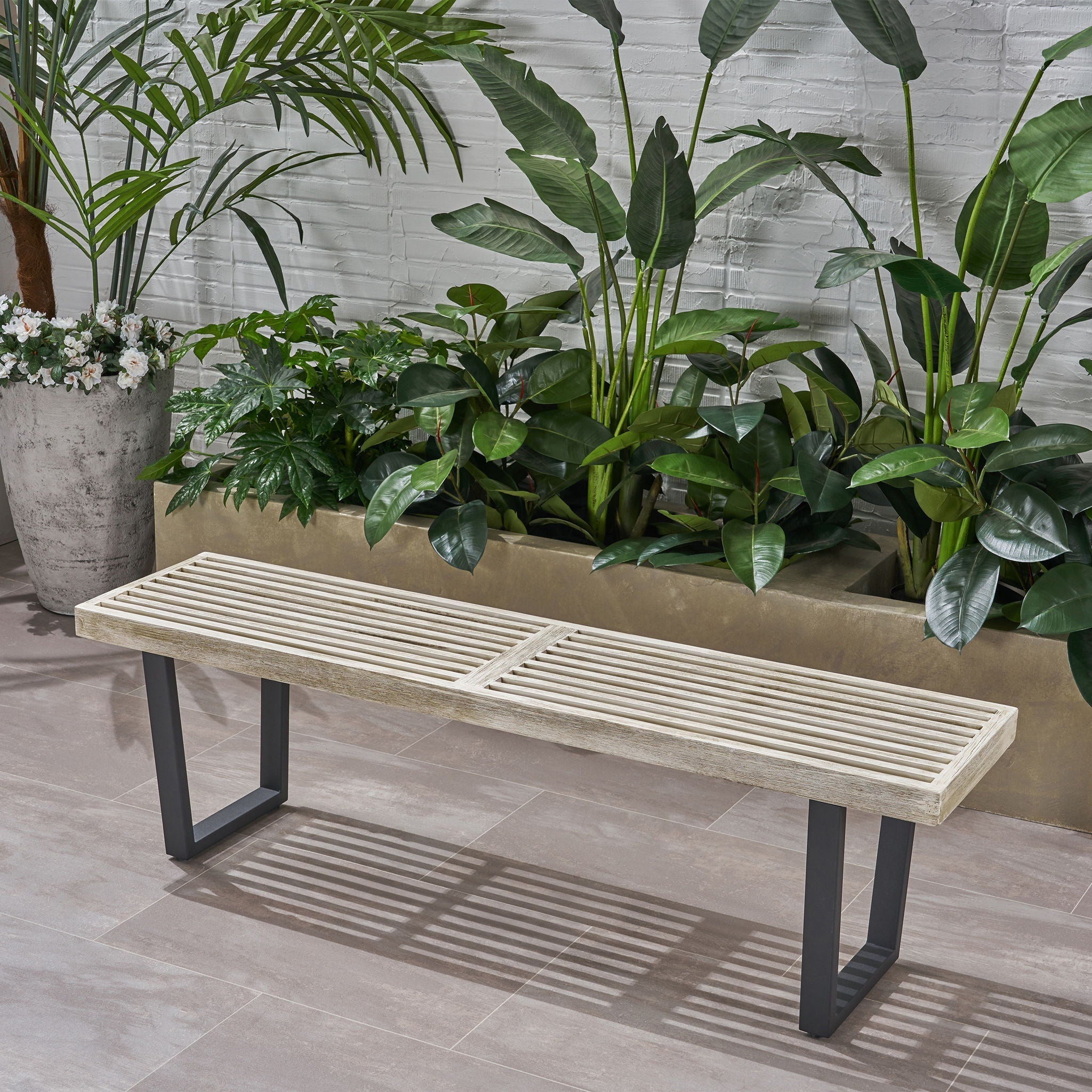 Intrinsic Outdoor Dining Bench With Slat Top
