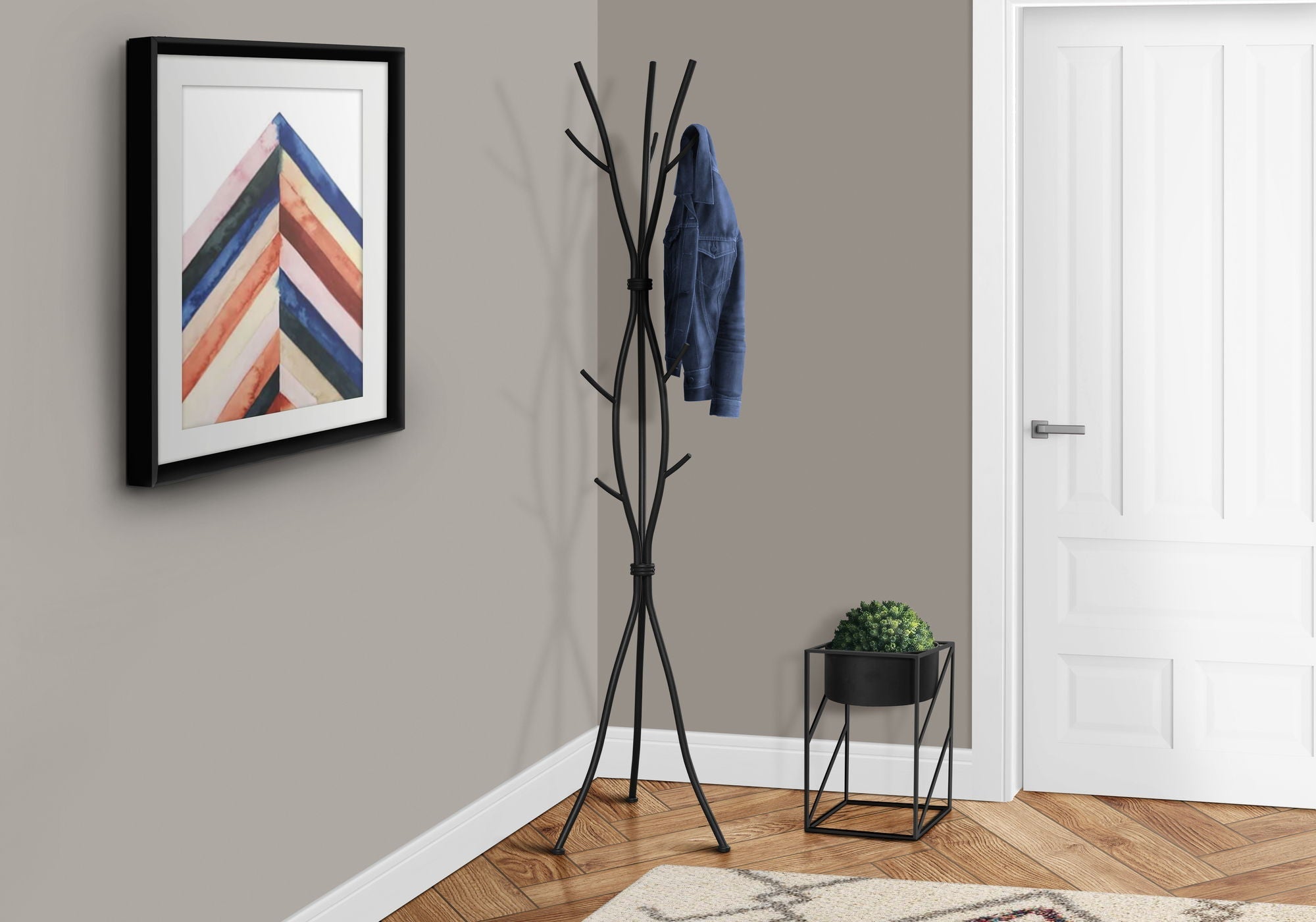 Freestanding Coat Rack Hall Tree with 11 Hooks