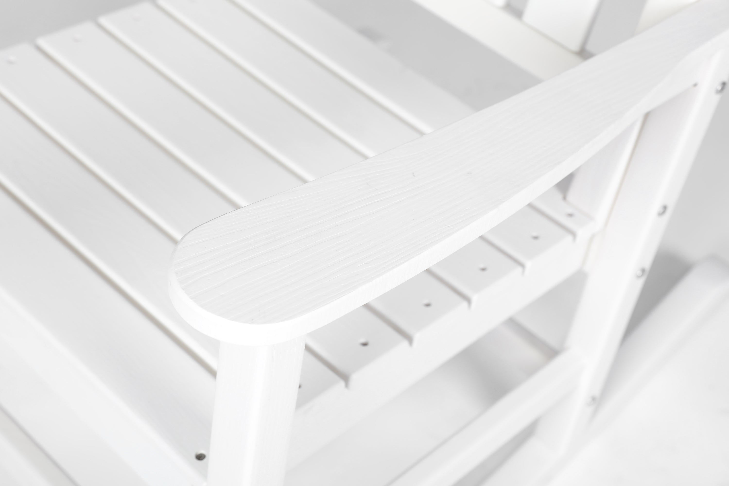 Oversized Rocking Chair with Wood-Texture Outdoor Design