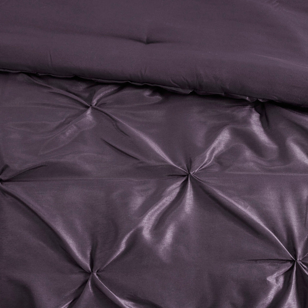 7 Piece Tufted Comforter Set Plum Full
