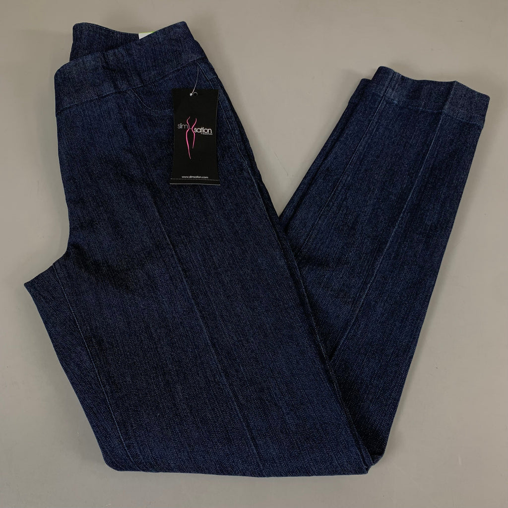 MULTIPLES Narrow Leg Pant Petite Women's Sz 4  Denim M2604P