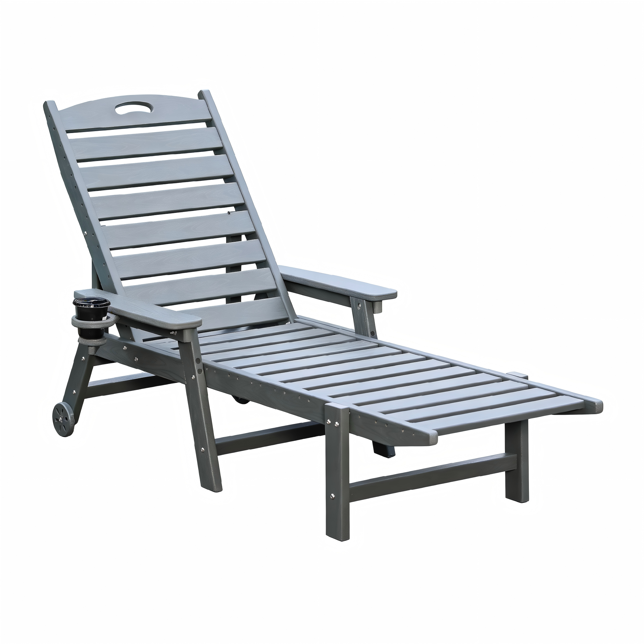 HDPE Chaise Lounge Chair Outdoor with Adjustable Backrest