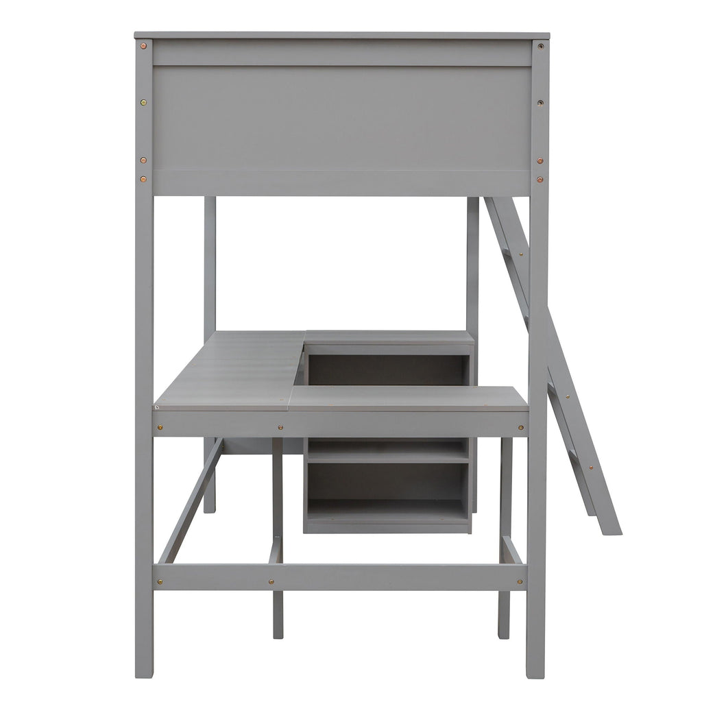 Loft Bed With Shelves With Desk
