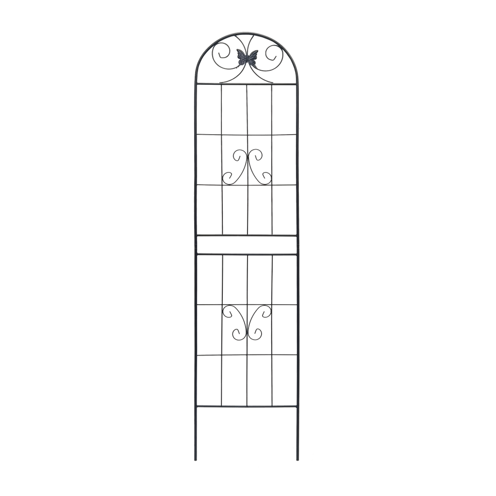 4 Pack Metal Garden Trellis 86.7" x 19.7" Rustproof Trellis for Climbing Plants Outdoor Flower Support Black