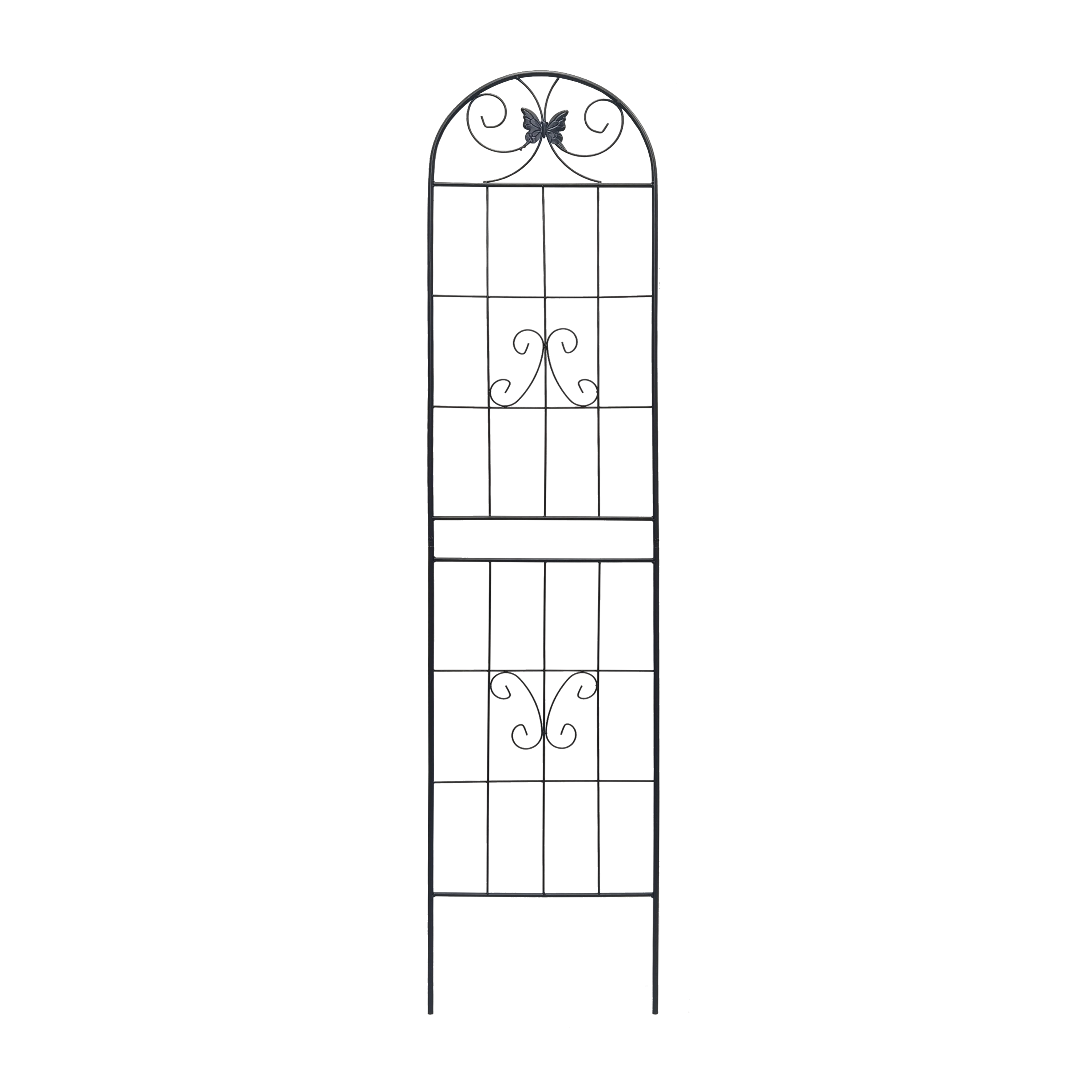 4 Pack Metal Garden Trellis 86.7" x 19.7" Rustproof Trellis for Climbing Plants Outdoor Flower Support Black