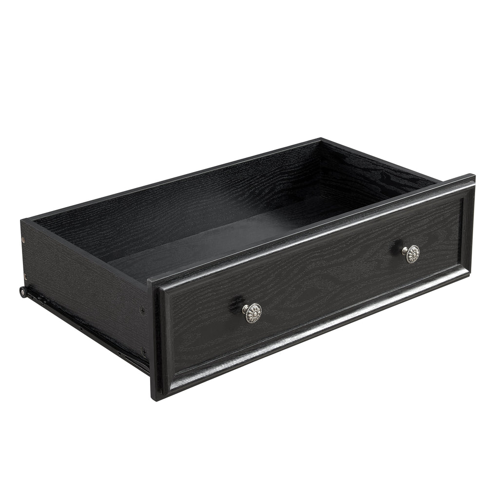 Modern 5-Drawer Black Dresser for Living Room Storage