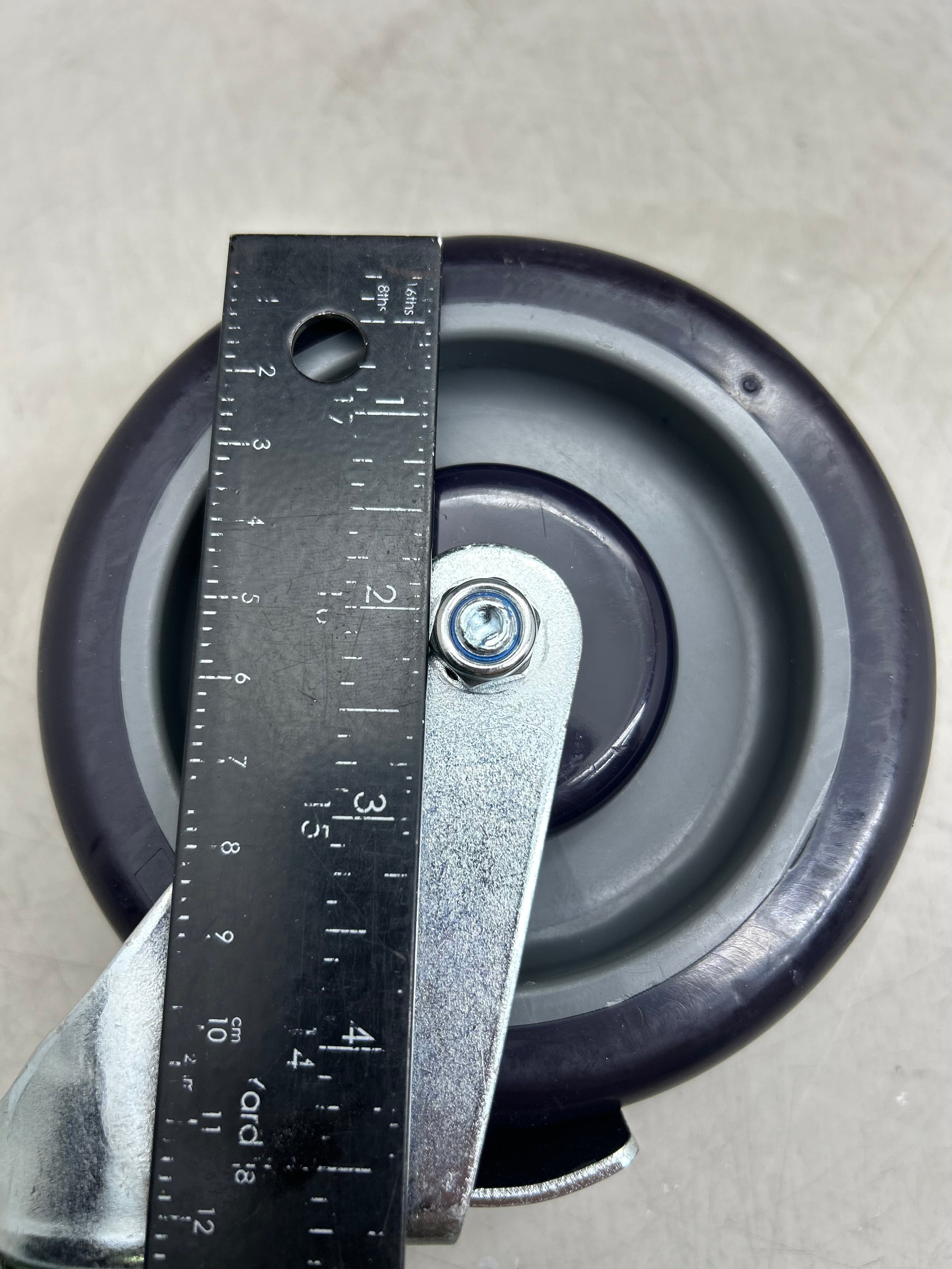 REGENCY Polyurethane Work Table/Equipment Stand Caster W/ Brake 5" Black A105CR