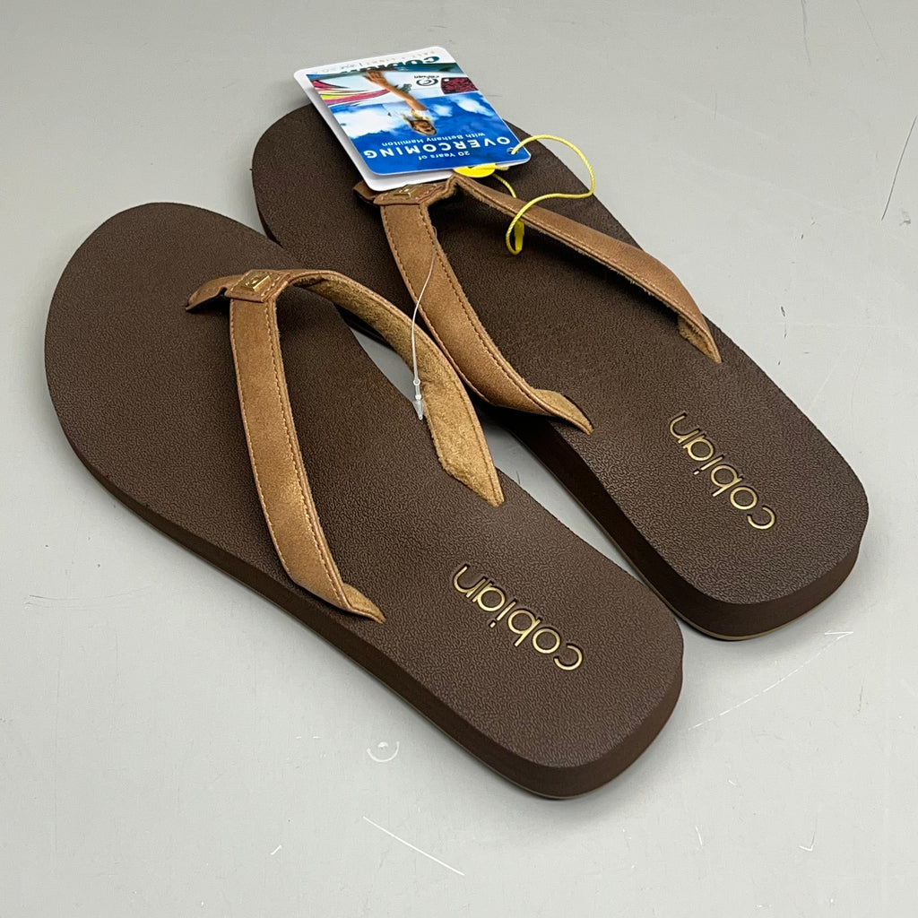 COBIAN Skinny Bounce Comfortable Synthetic Strap Women's Sz 7 Tan SKI25-230-07