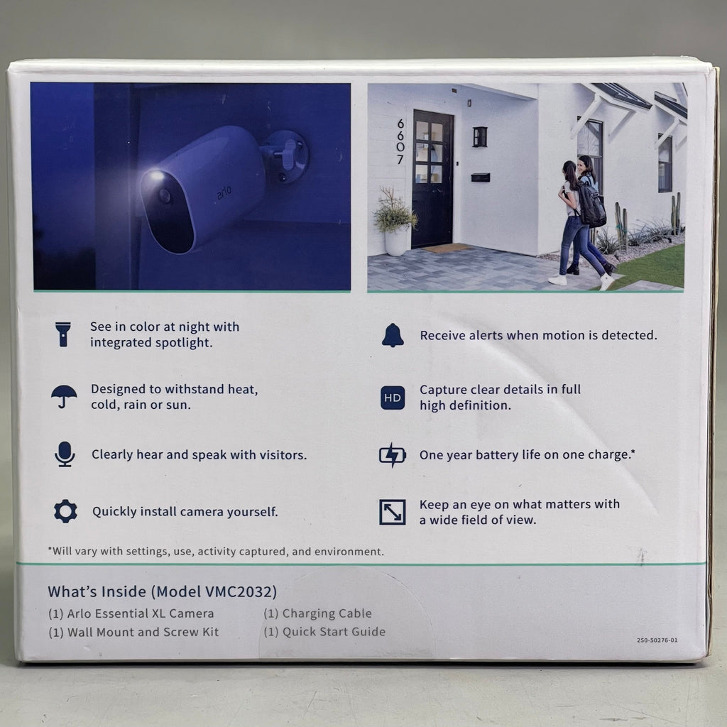 ARLO Essential XL Spotlight Camera 130° FOV White VMC2032W-100NAS (Pre-Owned)