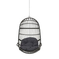 Rustic Hanging Basket Chair With Cushion