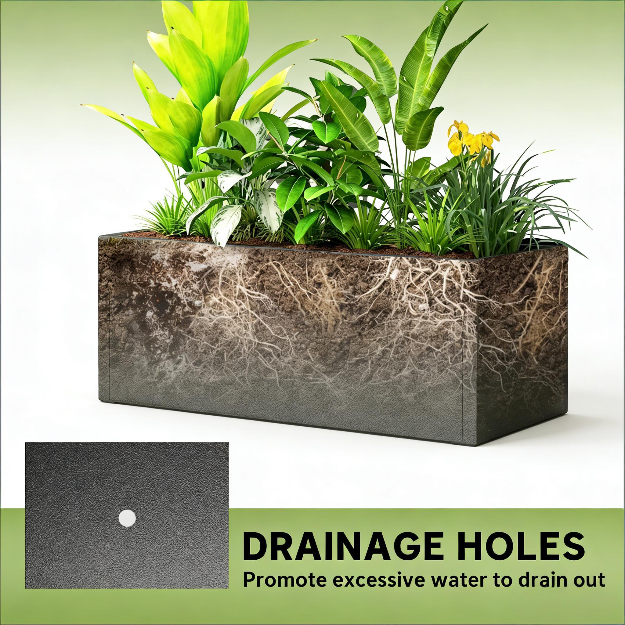 Trellis Planter with Spacious Metal Box and Efficient Drainage