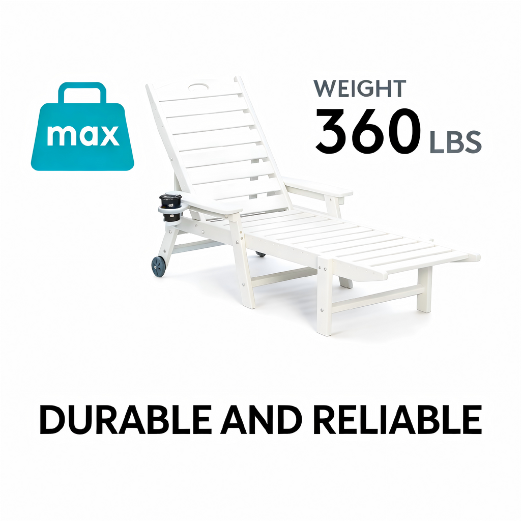 HDPE Chaise Lounge Chair Outdoor