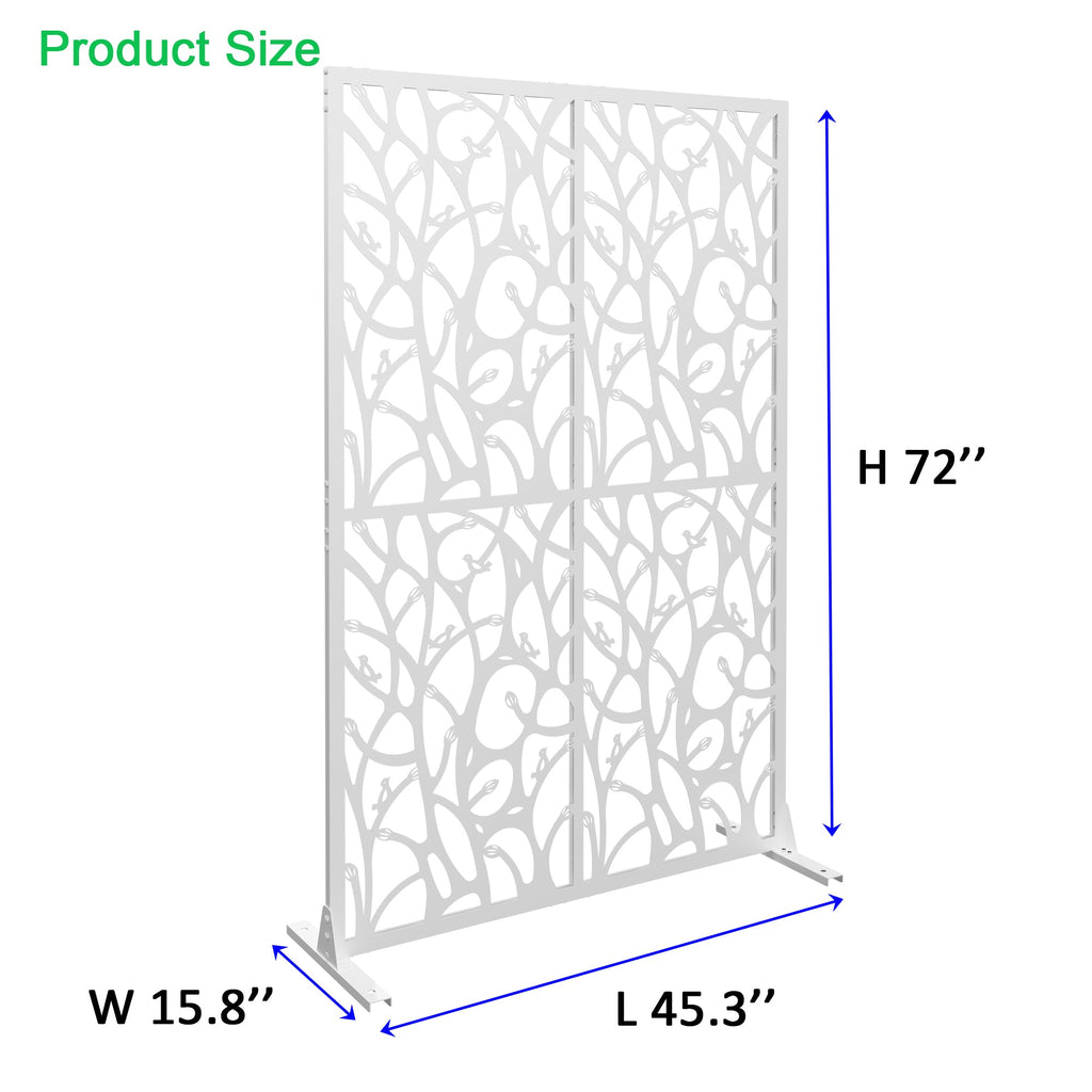 Metal Privacy Screens W3.8Ft x H6Ft Outdoor and Indoor Divider